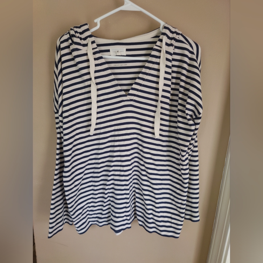 Navy & White long sleeve shirt